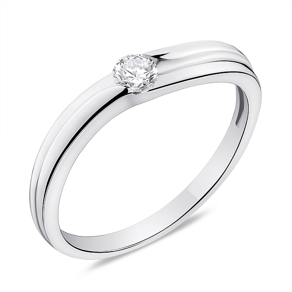 Кольцо из серебра с фианитом (арт. 7501/6281) – изображение 1