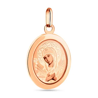 Золота ладанка Божа Матір «Семистрільна» (арт. 420107С)