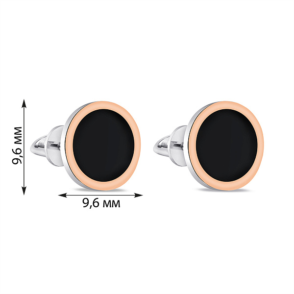 Серьги-пусеты из серебра с золотой накладкой (арт. 7218/483ечсю) – изображение 2
