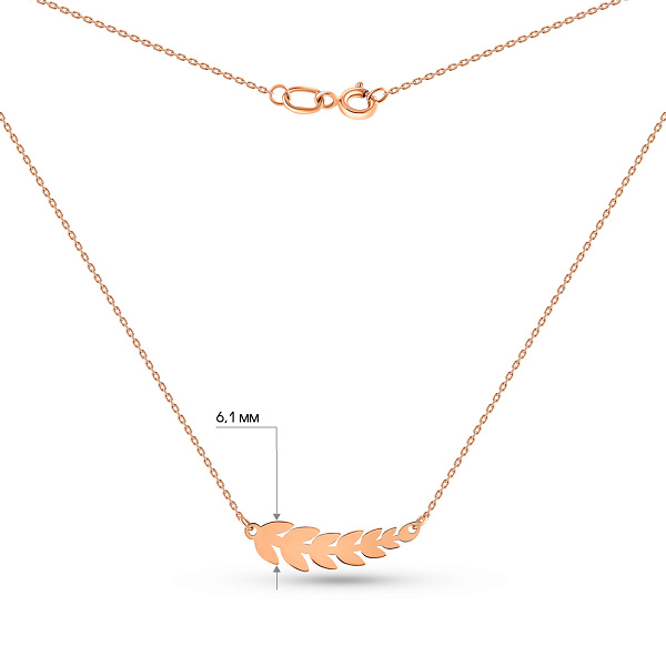 Золотое колье Колосок (арт. 361281) – изображение 4