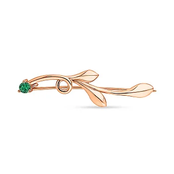 Золота брошка з фіанітом (арт. 360088з)