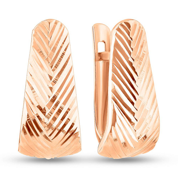 Золоті сережки з алмазною гранню (арт. 1091286) – зображення 1