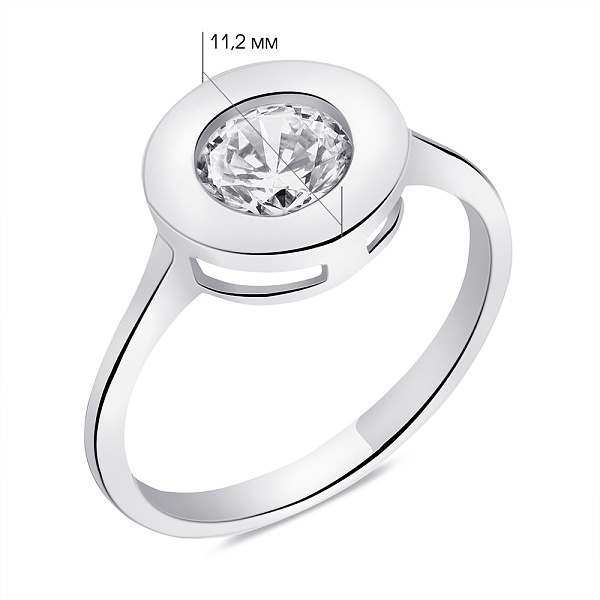 Серебряное кольцо с фианитом (арт. 7501/6290) – изображение 2