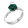 Серебряное кольцо с изумрудом (арт. 7501/483Измкп) – изображение 2