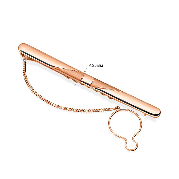 Зажим для галстука из красного золота (арт. 200069м) – изображение 2