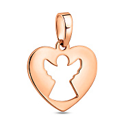 Фото Подвеска из красного золота Сердце без камней (арт. 440368)