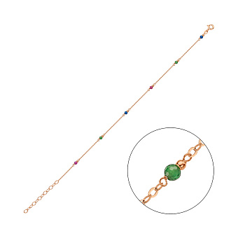 Фото Золотой браслет с фианитами (арт. 326916цв)