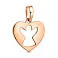 Подвеска из красного золота Сердце без камней (арт. 440368) – изображение 1