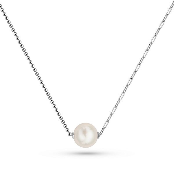 Серебряное колье с жемчугом (арт. 7507/2302жб) – изображение 1
