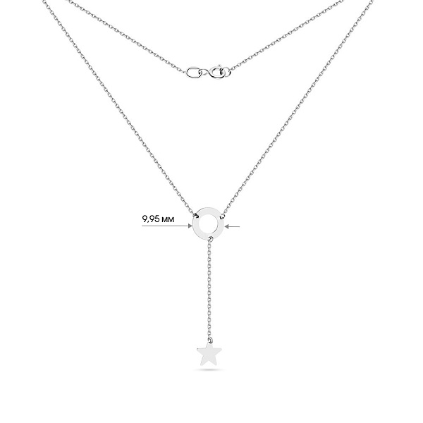 Кольє з білого золота (арт. 352049б) – зображення 3