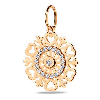 Золотая подвеска с фианитами (арт. 424148)