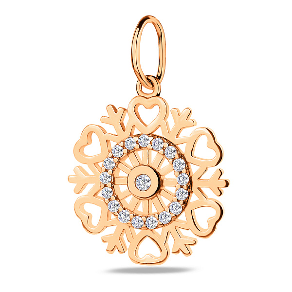 Золотая подвеска с фианитами (арт. 424148) – изображение 1