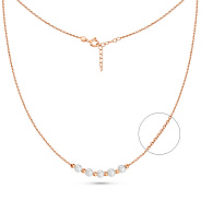 Колье из красного золота с жемчугом (арт. 352787прлб)