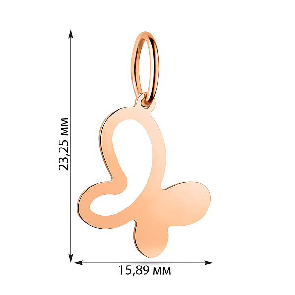 Золотой подвес без камней (арт. 423862) – изображение 5