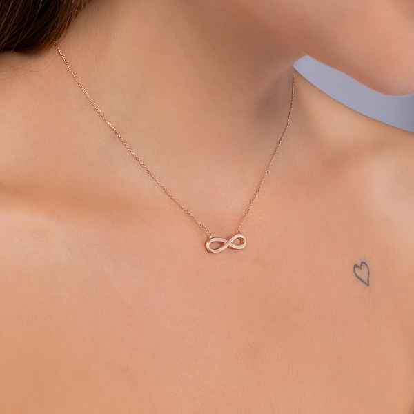 Золотое колье "Бесконечность" (арт. 352292) – изображение 3