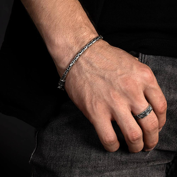 Серебряный браслет плетения Лисий хвост (арт. 7909/3848) – изображение 2