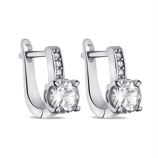 Серебряные серьги с фианитами (арт. 7502/9448) – изображение 1