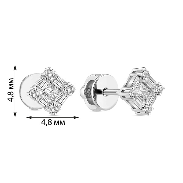 Серьги из белого золота с бриллиантами (арт. Т011546020б) – изображение 4