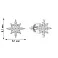 Серьги-пусеты из белого золота Звезды с бриллиантами  (арт. Т011529010б) – изображение 5