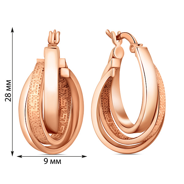 Золотые серьги-конго (арт. 105206/25) – изображение 4