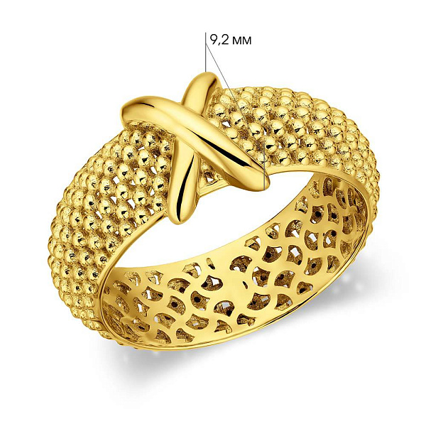 Кольцо из желтого золота без камней (арт. 156730ж) – изображение 6