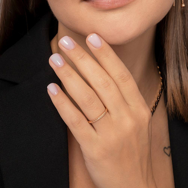 Тонка золота каблучка Колосок (арт. 1401071) – зображення 3