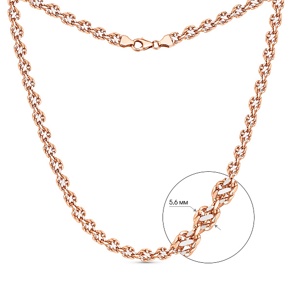 Массивное золотое колье без камней (арт. 353061р) – изображение 2