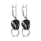 Серебряные серьги Пантера с подвеской (арт. 7502/9294азч) – изображение 1