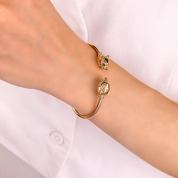 Золотой браслет Пантера с фианитами (арт. 326860з) – изображение 2