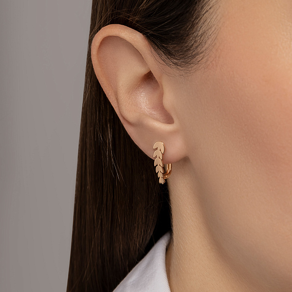 Серьги Колосок из красного золота (арт. 111281) – изображение 2