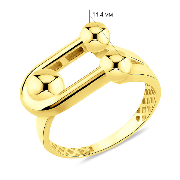 Кольцо из желтого золота без камней (арт. 156608ж) – изображение 2