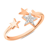 Золотое кольцо с фианитами (арт. 141269)