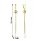Серьги-подвески из желтого золота (арт. 109687/10жа) – изображение 3