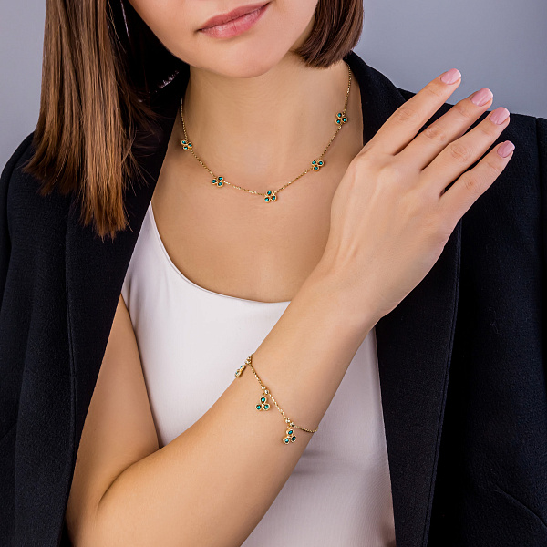 Кольє з жовтого золота Francelli (арт. 352589жбрз) – зображення 4