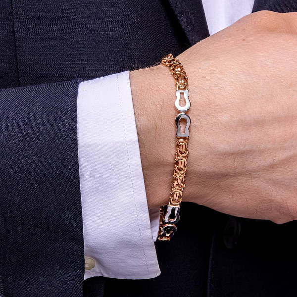 Браслет из красного и белого золота (арт. 326797кб) – изображение 2