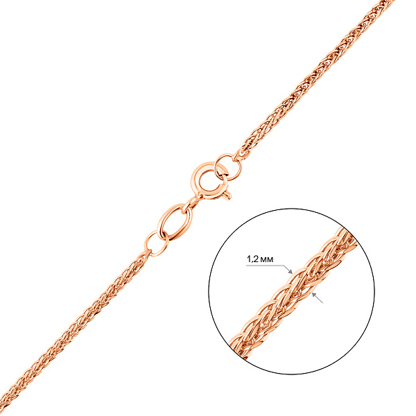 Золотая цепочка плетения Колосок (арт. ц303503) – изображение 3