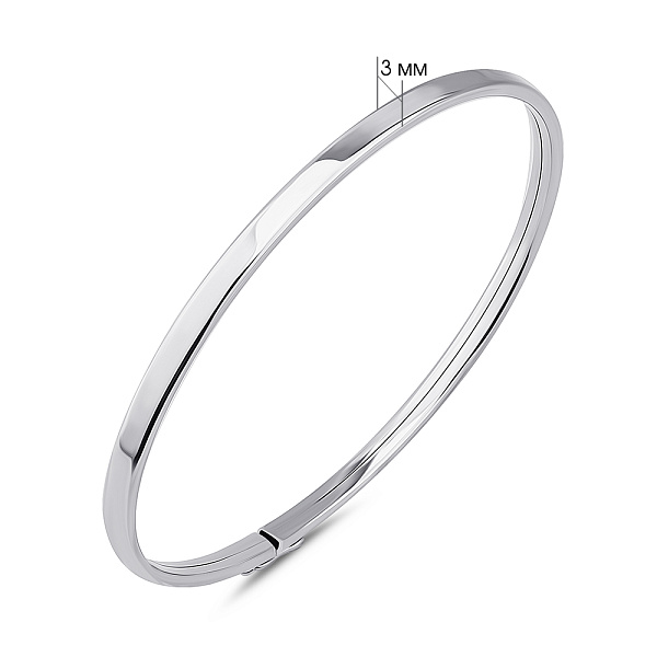 Серебряный жесткий браслет (арт. 7509/5139/3) – изображение 2
