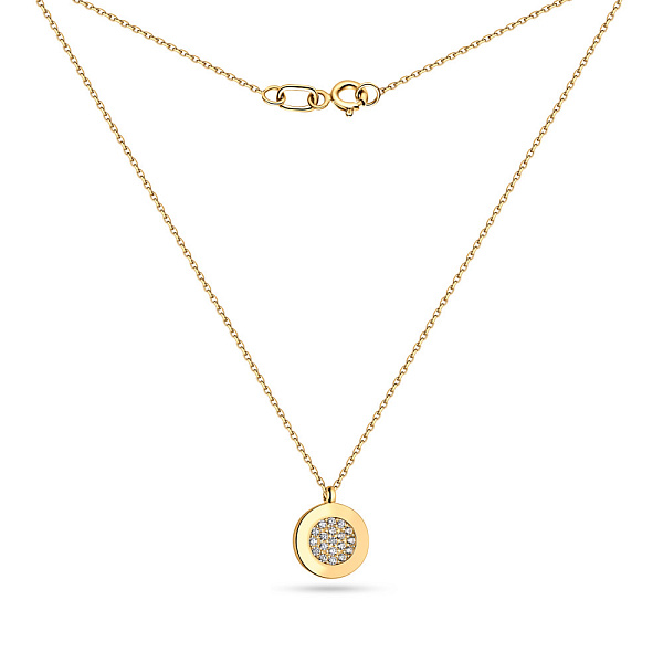 Колье из желтого золота с россыпью фианитов (арт. 352267ж) – изображение 2