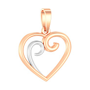 Золотая подвеска Сердце (арт. 440639)