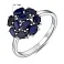 Серебряное кольцо Цветок с сапфирами (арт. 7501/1987759Спс) – изображение 2