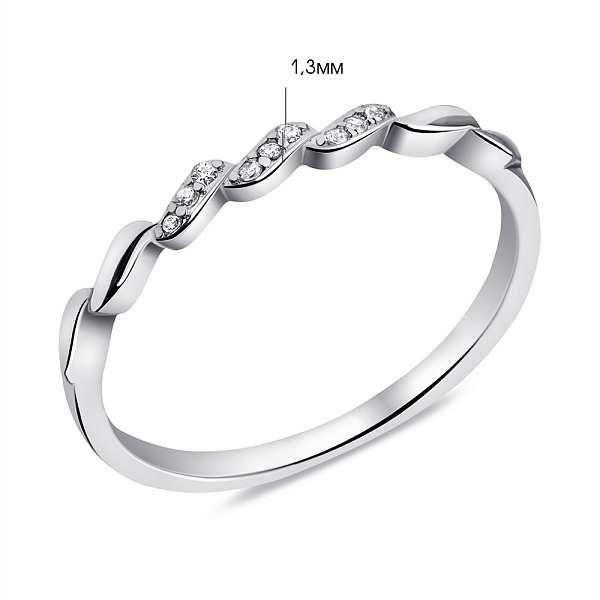 Кольцо из серебра с фианитами (арт. 7501/6854) – изображение 2