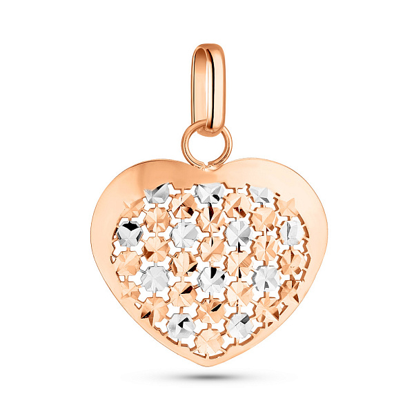 Золотий кулон Сердечко (арт. 424846р) – зображення 1