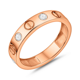 Золотое кольцо с фианитами (арт. 140380)