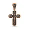 Хрестик з червоного золота з чорнінням (арт. 501744ч) – зображення 2