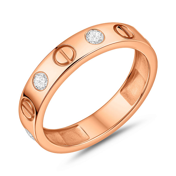Золота каблучка з фіанітами (арт. 140380) – зображення 1