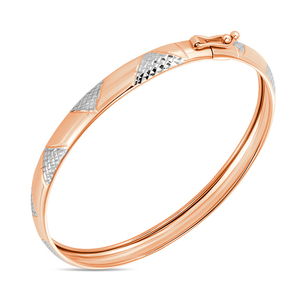 Золотой браслет с узорной алмазной гранью (арт. 337021/6р) – изображение 1