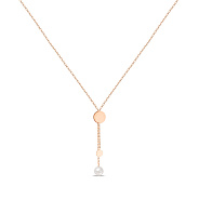 Золоте кольє Монета з перлиною (арт. 360359)