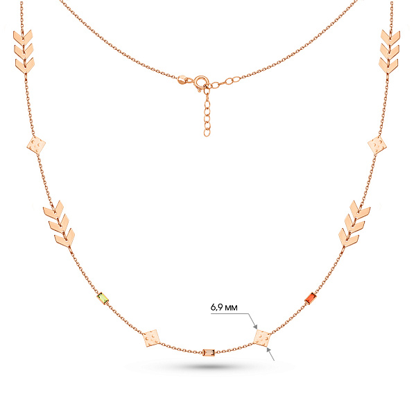 Колье из красного золота с фианитами (арт. 352652цв) – изображение 4