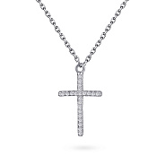 Фото Серебряное колье «Крестик» с фианитами (арт. 7507/917)