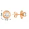 Серьги-пусеты из золота с фианитами (арт. 104473) – изображение 2